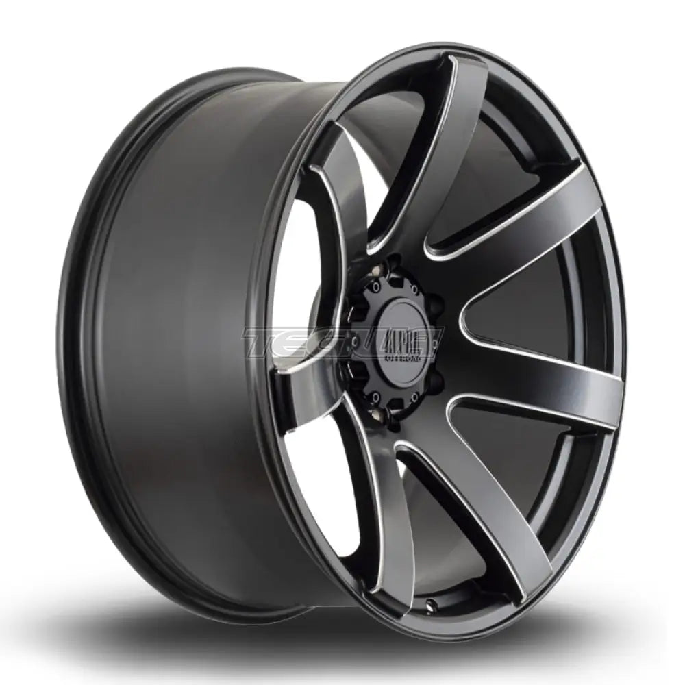 Alpha Offroad Gauntlet Alloy Wheel 20x9 ET10 6x139 Satin Black Milled 106.1mm CB