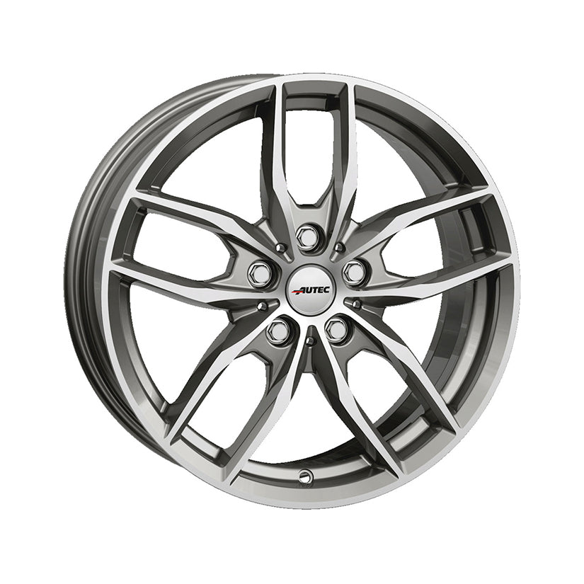 AUTEC Bavaris Alloy Wheel 19x8 ET57 5x112 Titanium Silver Polished 66.6mm CB