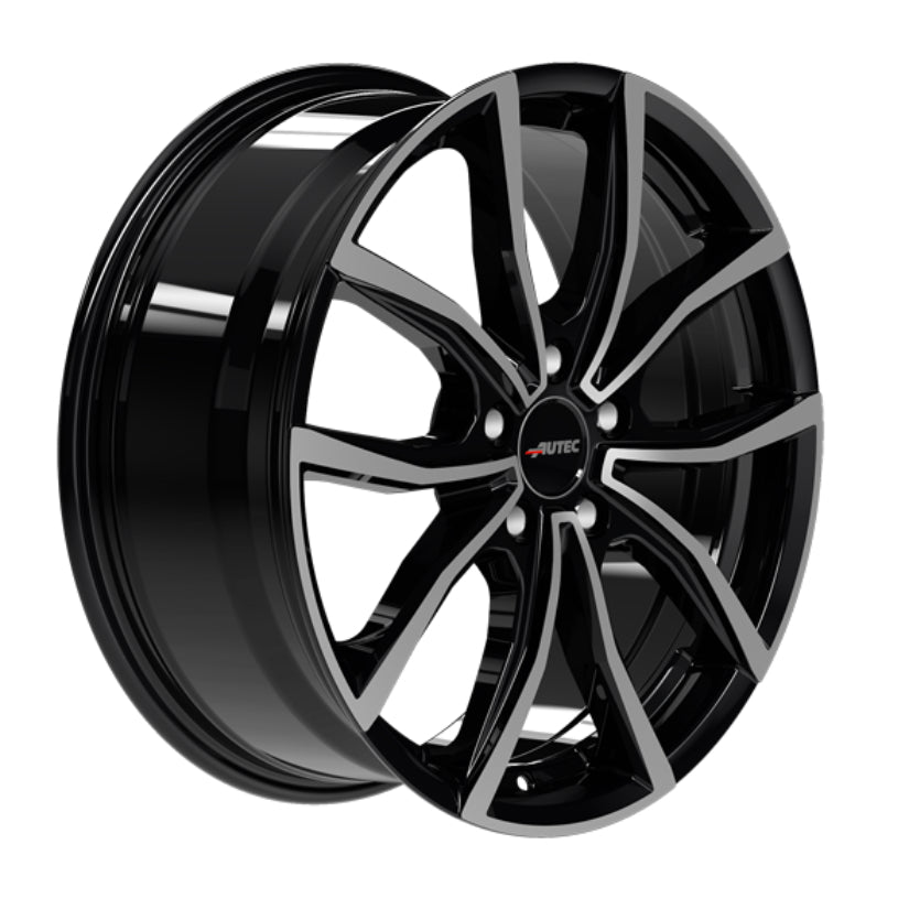 AUTEC Vidron Alloy Wheel 16x6 ET43 5x112 Black Polished 57.1mm CB