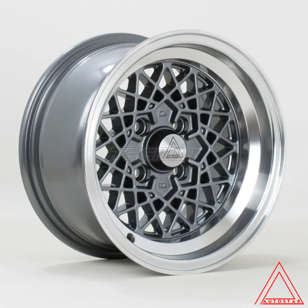 Autostar Kyoshu Alloy Wheel 13x7 ET-7 4x114 Gunmetal Polished Lip 73.1mm CB