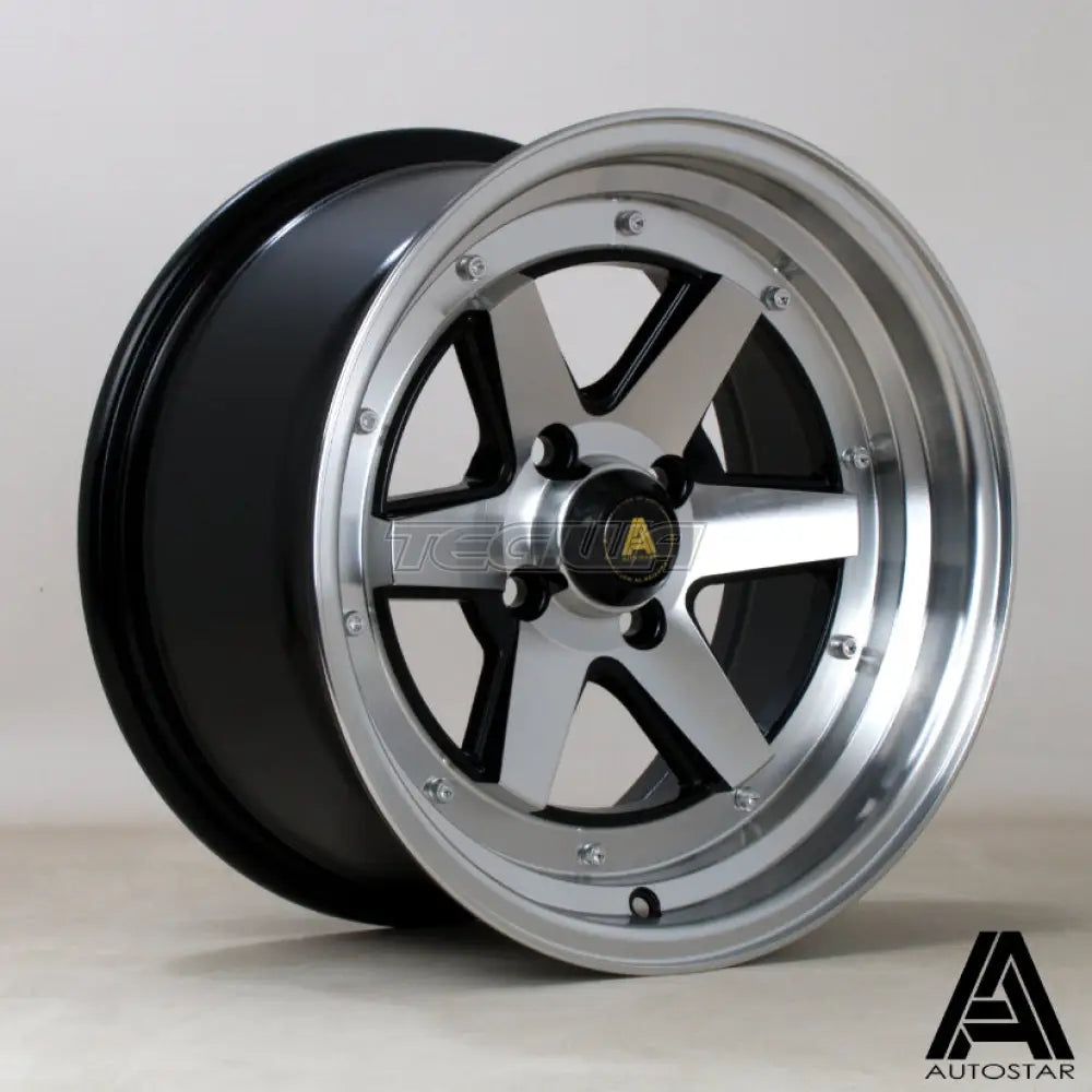 Autostar Magic Alloy Wheel 15x8 ET20 4x114 Gloss Black Polished Face 73mm CB