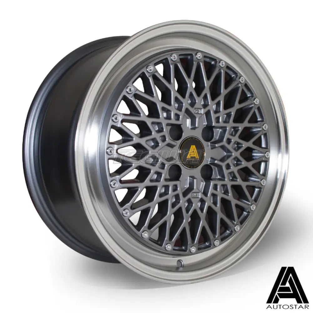 Autostar Minus Alloy Wheel 17x8 ET30 5x100 Gunmetal Polished Lip 67.1mm CB