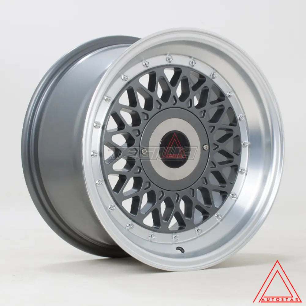 Autostar Silhouette Alloy Wheel 15x8 ET25 4x100,4x108 Gunmetal Polished Lip 73mm CB
