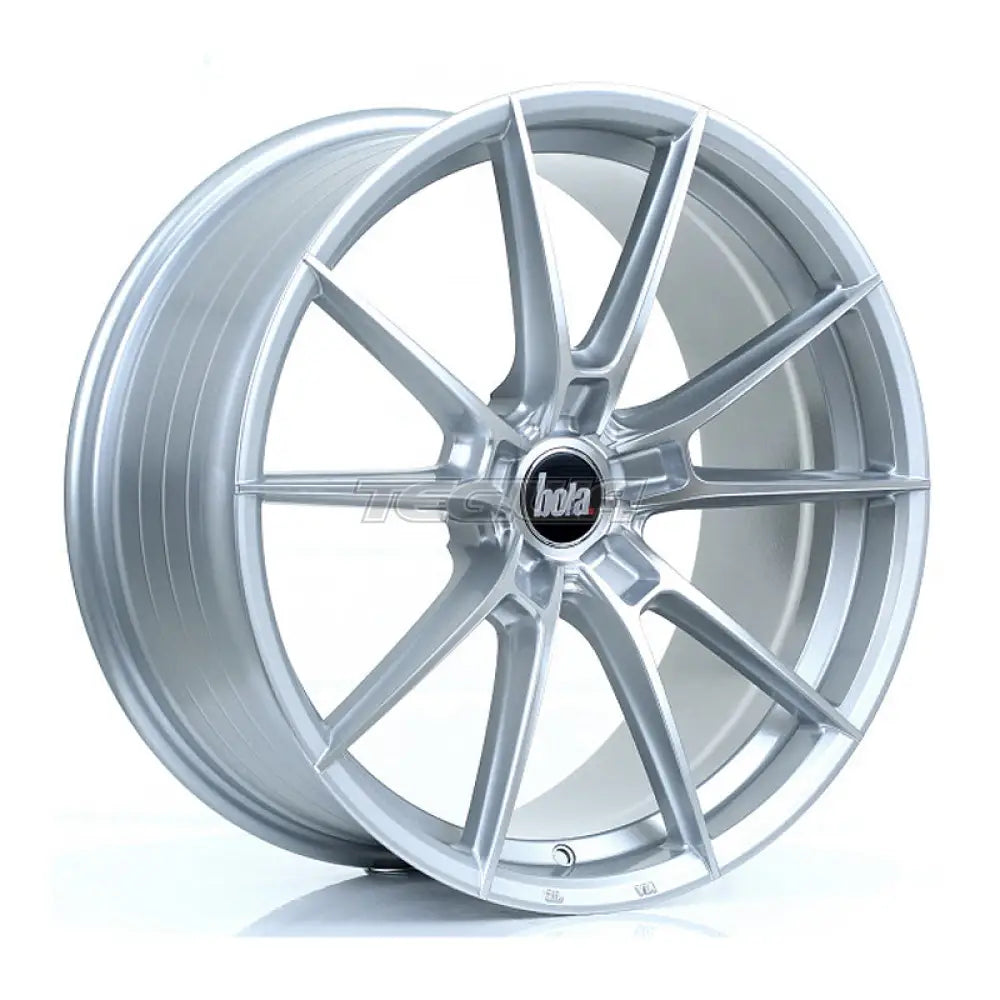 BOLA B19 Alloy Wheel 19x8.5 5x100 ET40 To 45 72.6mm CB Silver Polished Face
