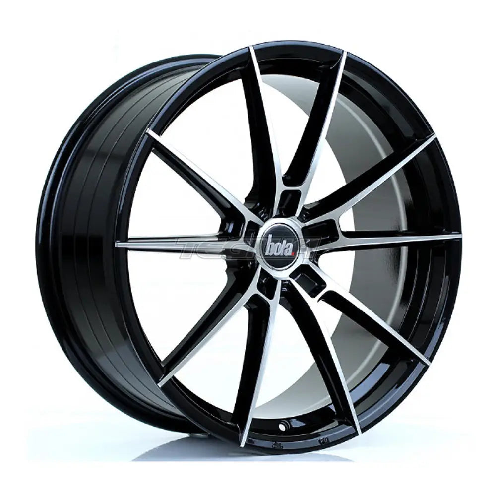 BOLA B19 Alloy Wheel 20x8.5 5x98 ET40 To 45 72.6mm CB Gloss Black Polished Face
