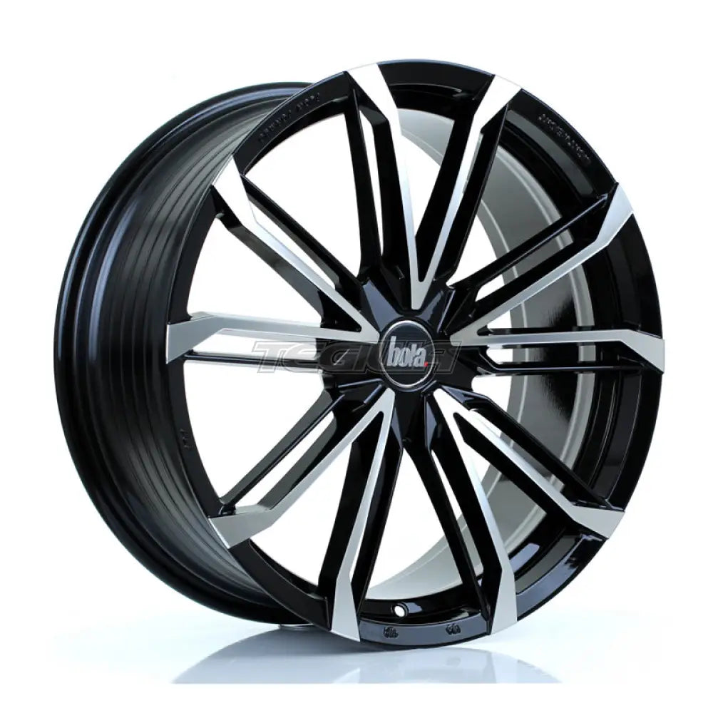 BOLA B23 Alloy Wheel 20x8.5 5x112 ET38 To 45 72.6mm CB Gloss Black Polished Face