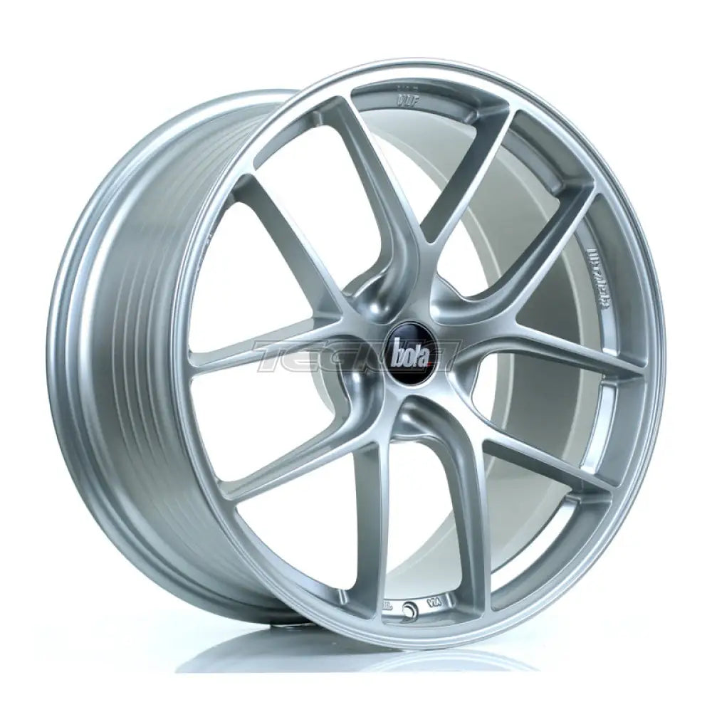 BOLA FLE Alloy Wheel 20x9.5 5x115 ET30 To 50 72.6mm CB Crystal Silver