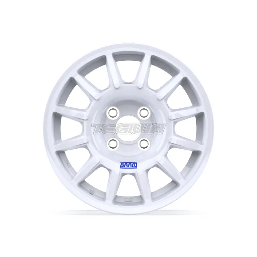 Braid Winrace TA Alloy Wheel 14x6 ET12 to 53 5x100 White Shiny
