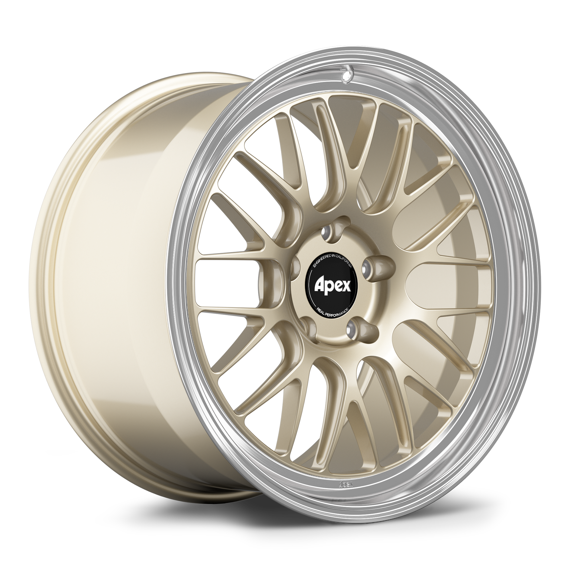 Apex ML-10RT Alloy Wheel 20x11.5 ET72 5x130 71.6mm CB Gloss Motorsport Gold - Machined Lip