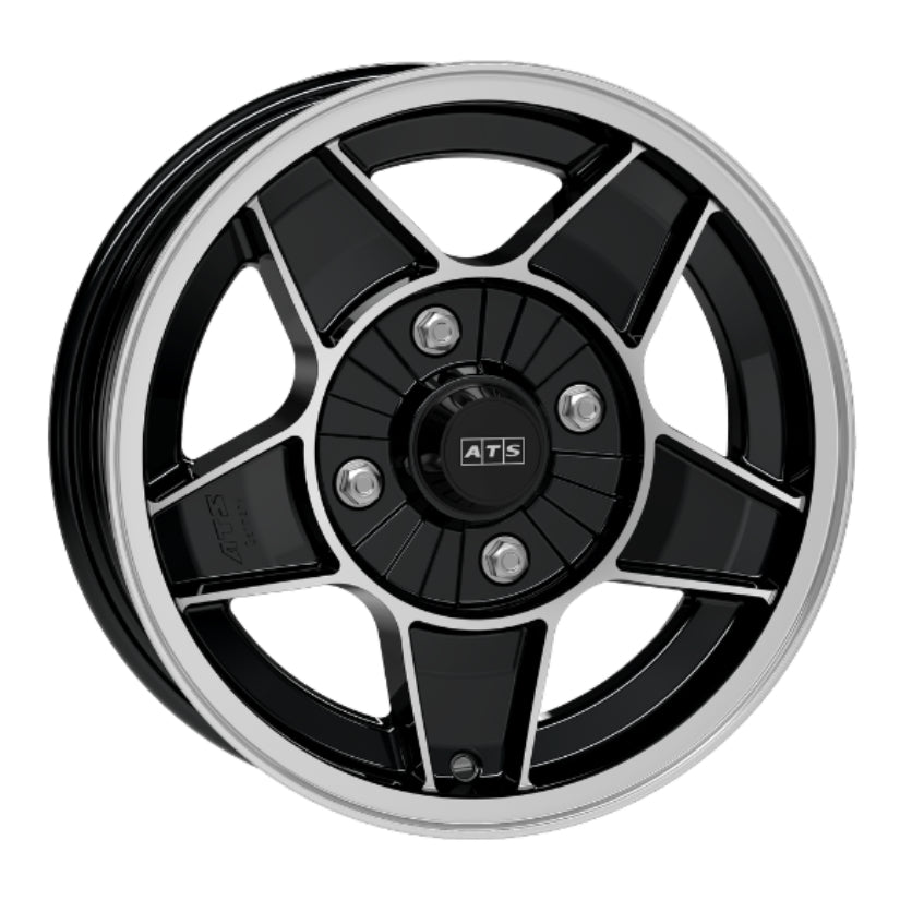 ATS Classic Alloy Wheel 13x7 ET20 4x100 Diamond Black Polished 57.1mm CB