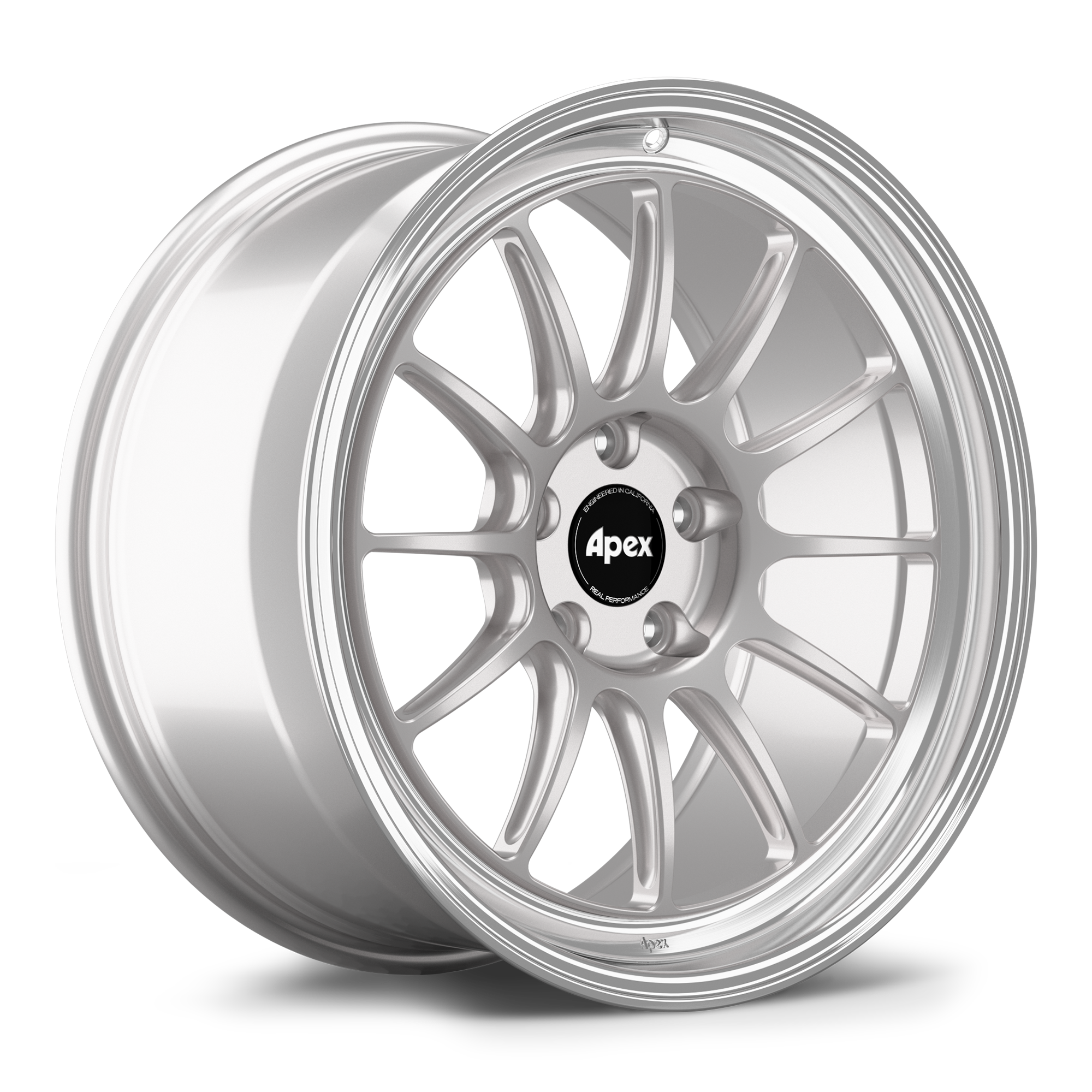 Apex SL-12RT Forged Alloy Wheel 19x12 ET50 5x120.65mm - Machined Lip - Race Silver 70.3mm CB