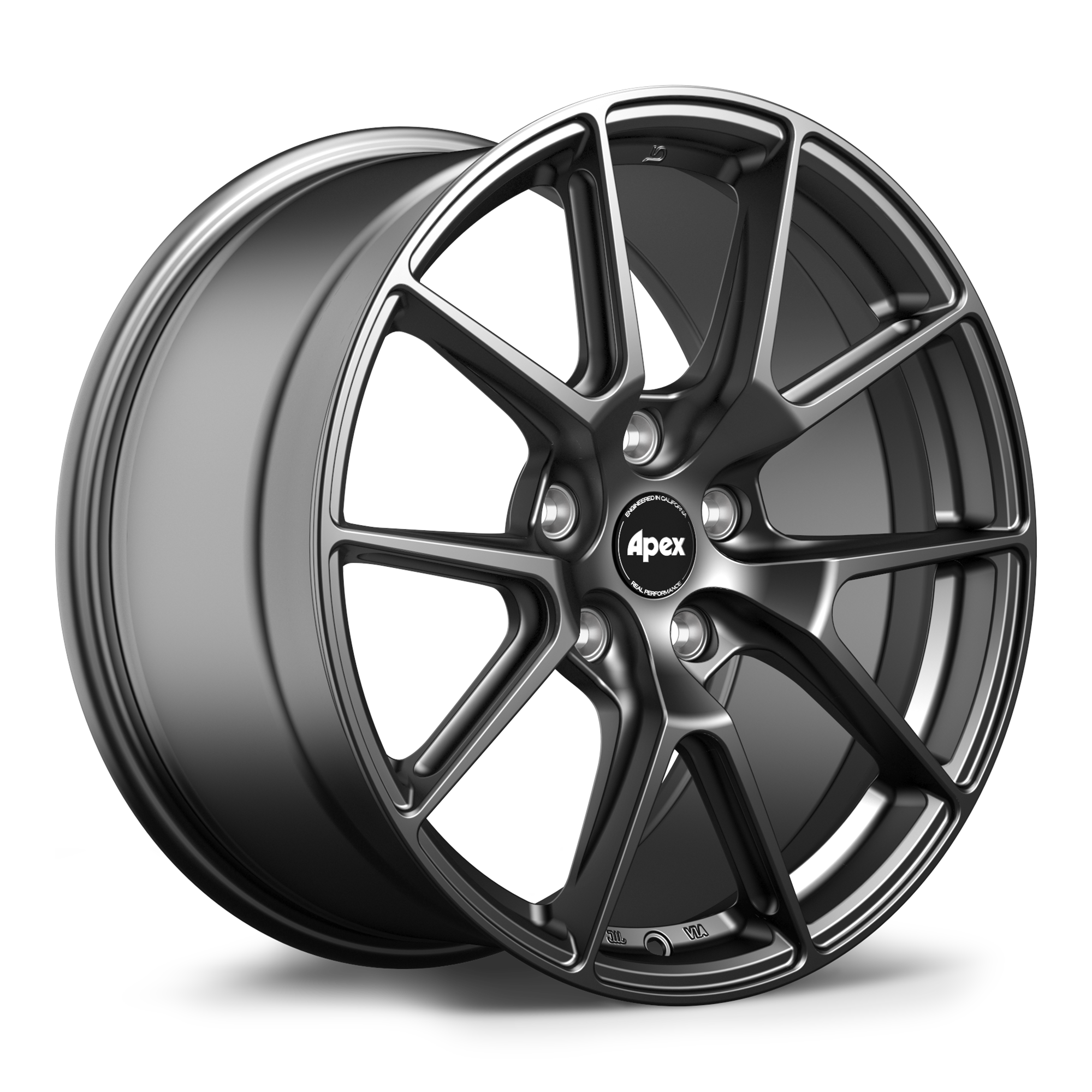 Apex VS-5 Alloy Wheel 18x8.5 ET43 5x112 Satin Black 57.1mm CB