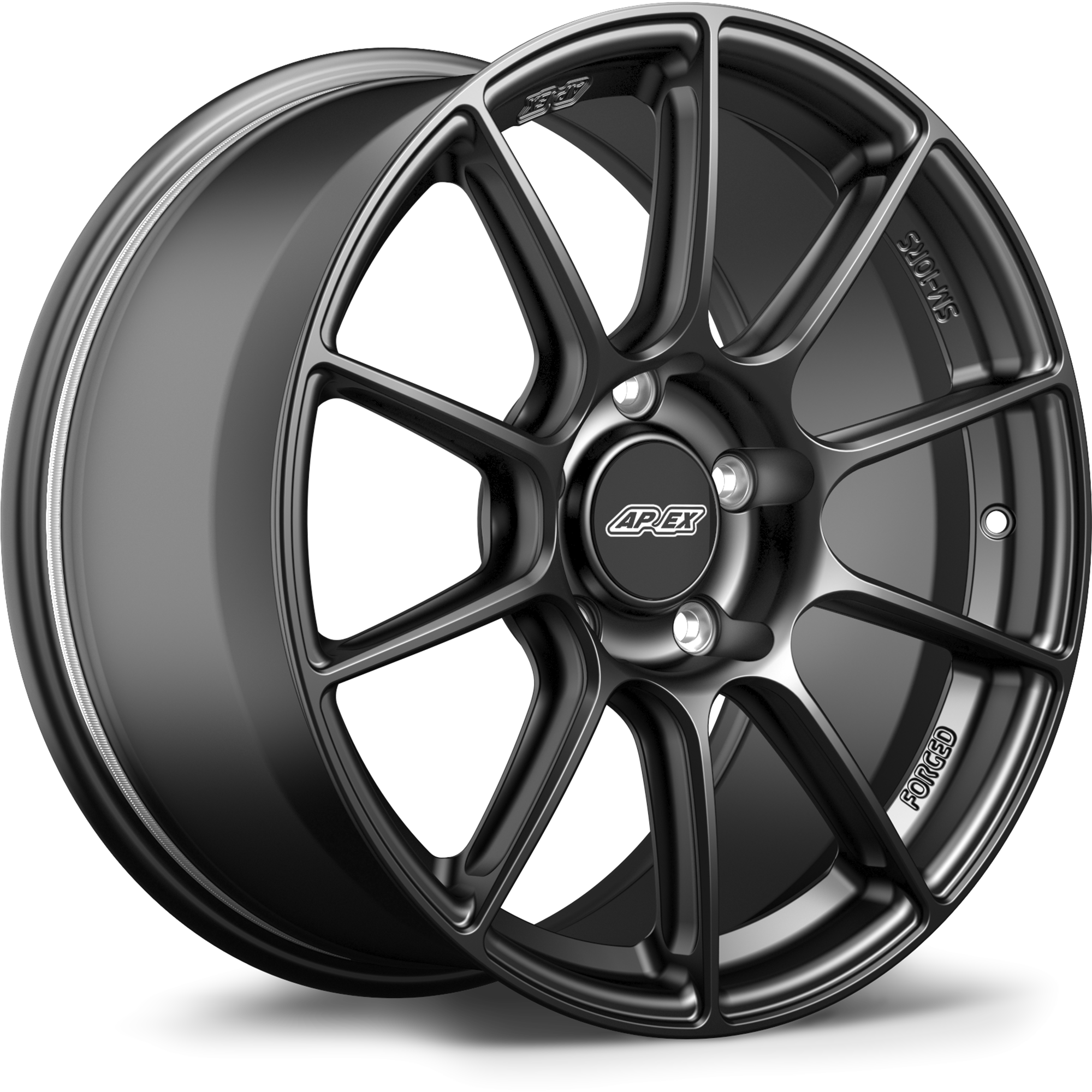 Apex SM-10RS Forged Alloy Wheel 18x11 ET57 5x120.65 Satin Black 70.3mm CB