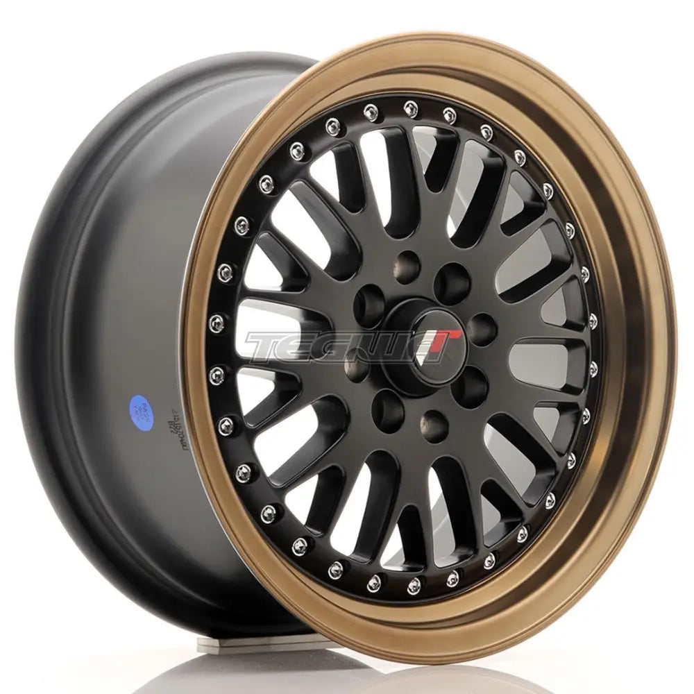 Japan Racing JR10 Alloy Wheel 15x7 ET30 4x100/108 Matt Black With Bronze Lip