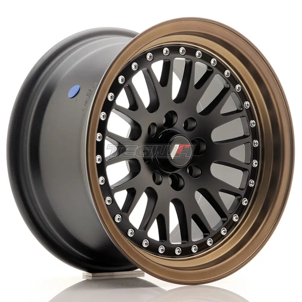 Japan Racing JR10 Alloy Wheel 15x8 ET20 4x100/108 Matt Black With Bronze Lip