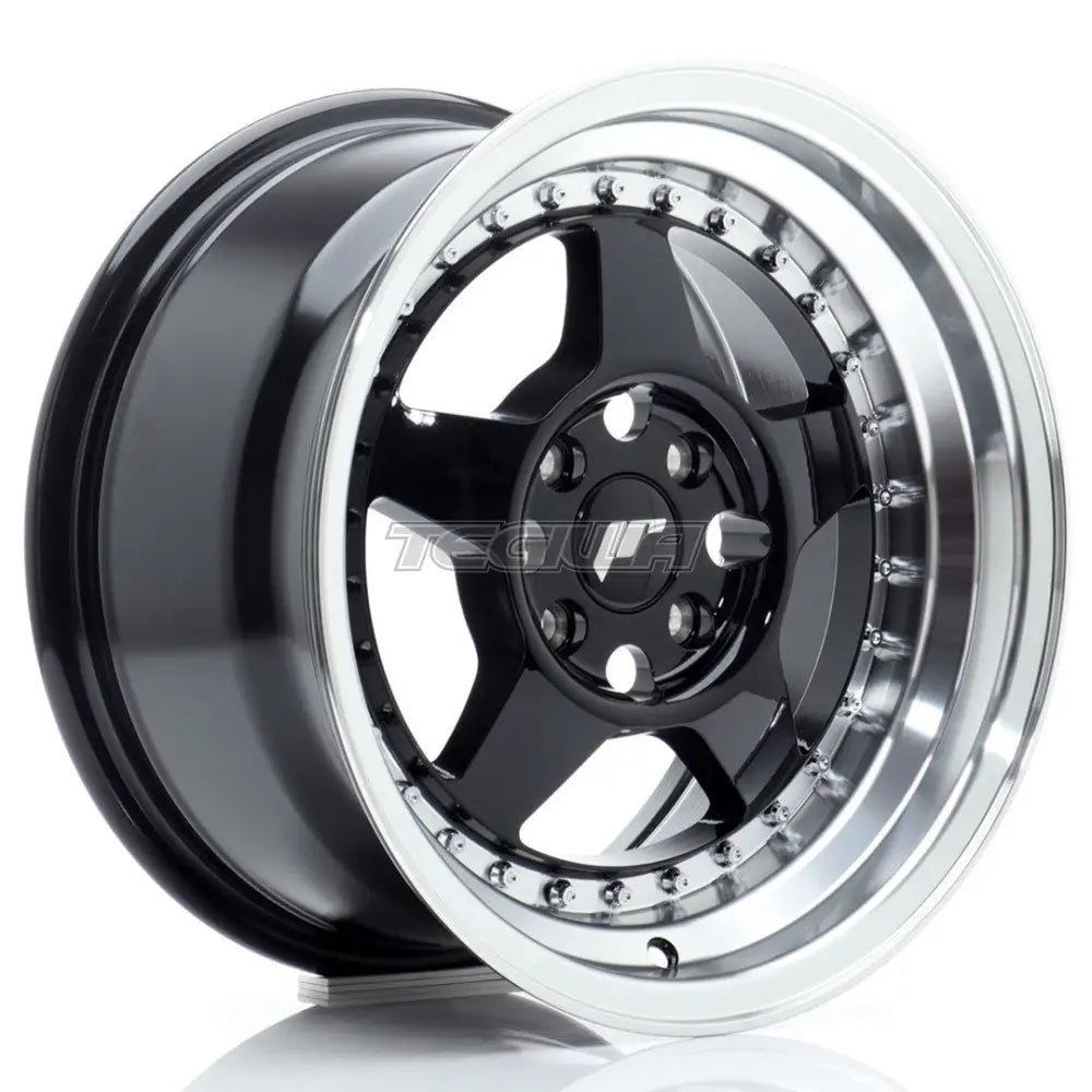 Japan Racing JR6 Alloy Wheel 15x8 ET25 4x100 Gloss Black With Machined Lip