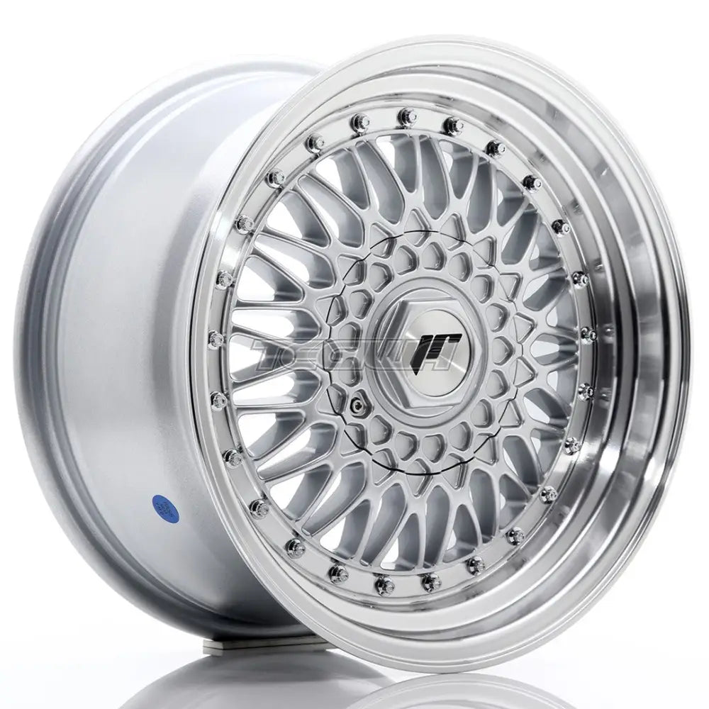 Japan Racing JR9 Alloy Wheel 16x8 ET25 4x100/108 Silver With Machined Lip and Silver Rivets