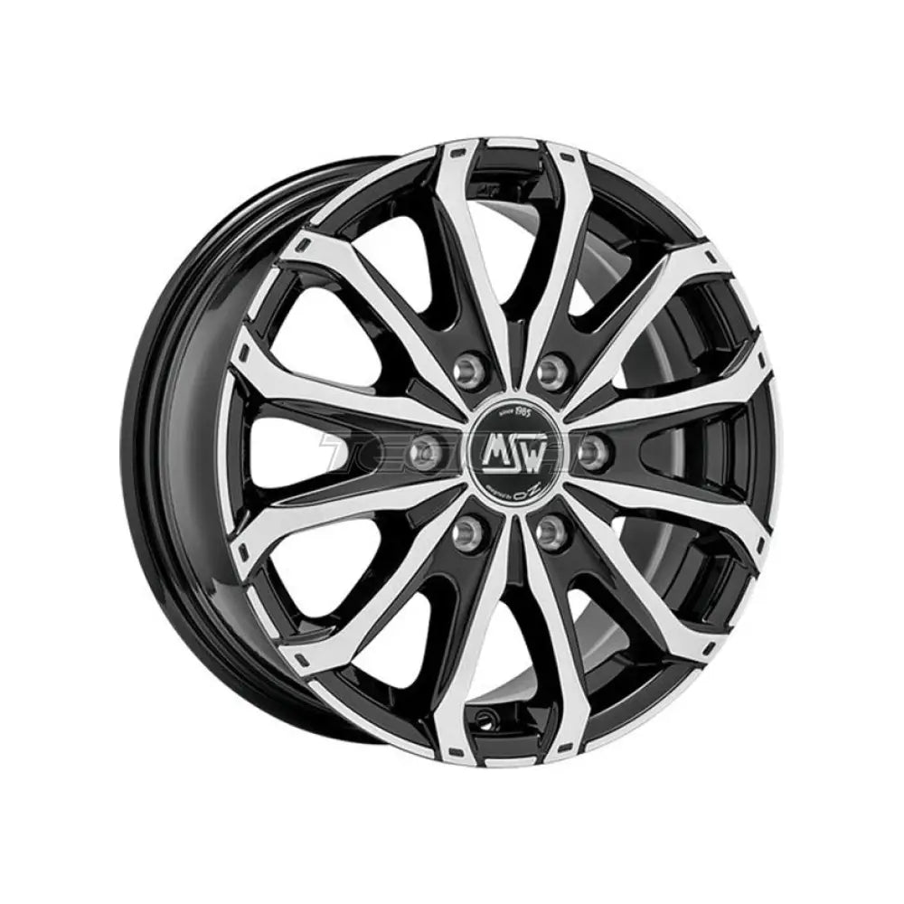 MSW Off-Road & Van 48 Alloy Wheel 16x6.5 ET68 6x125 Gloss Black Full Polished 74.1mm CB