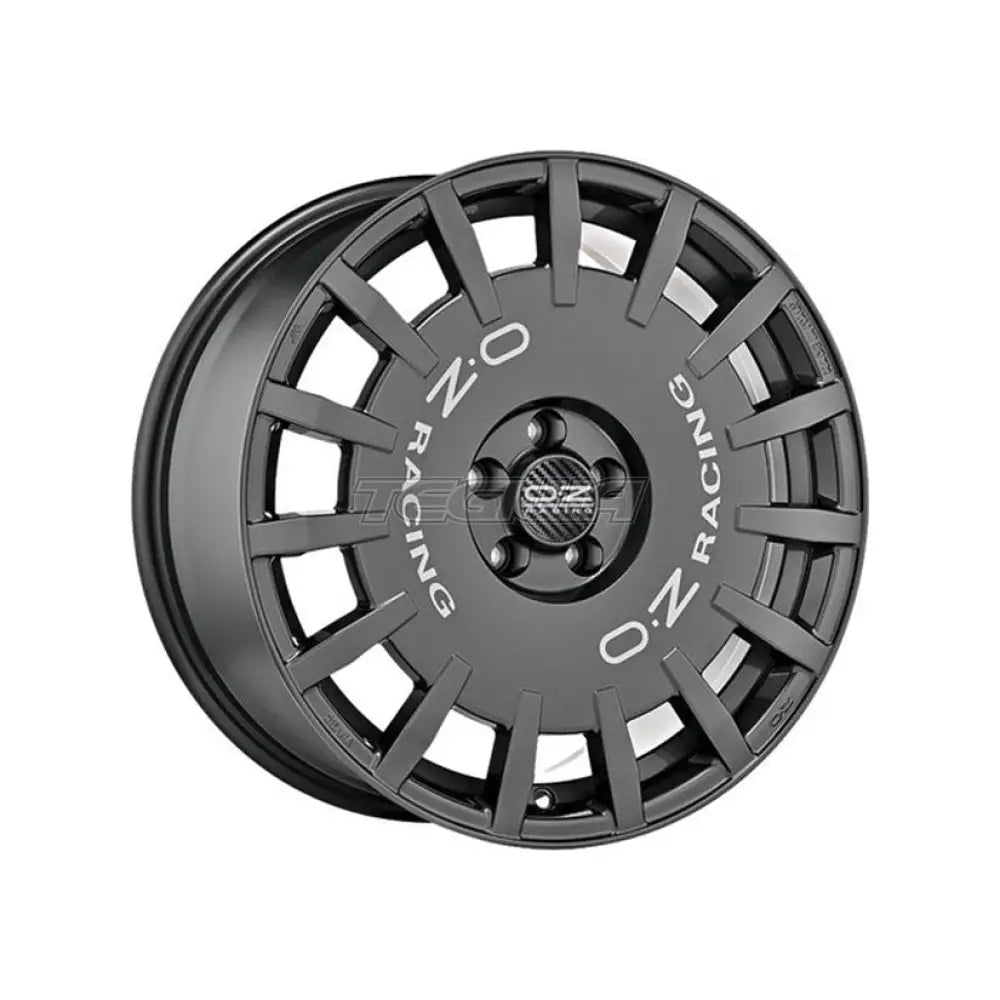 OZ Sport Rally Racing Alloy Wheel 17x7 ET45 4x100 Dark Graphite Silver Lettering 68mm CB