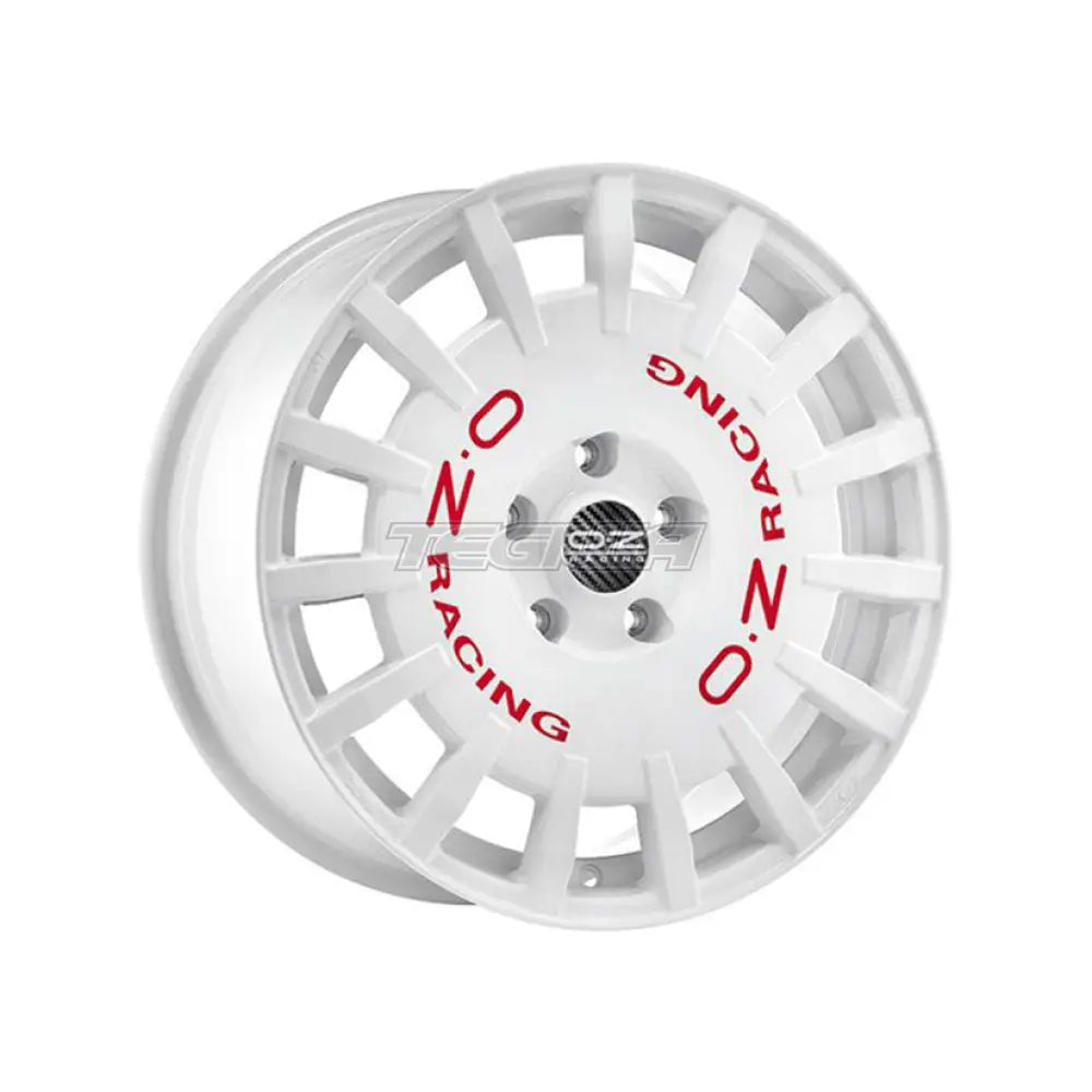OZ Sport Rally Racing Alloy Wheel 17x8 ET35 5x100 Race White Red Lettering 68mm CB