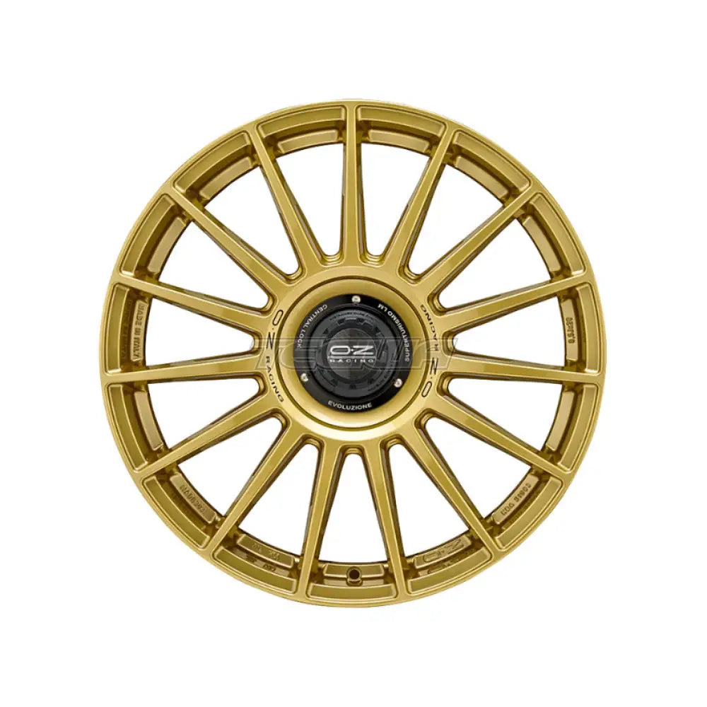 OZ Sport Supertur Evoluzione Alloy Wheel 20x8.5 ET45 5x112 Race Gold Black Lettering 79mm CB