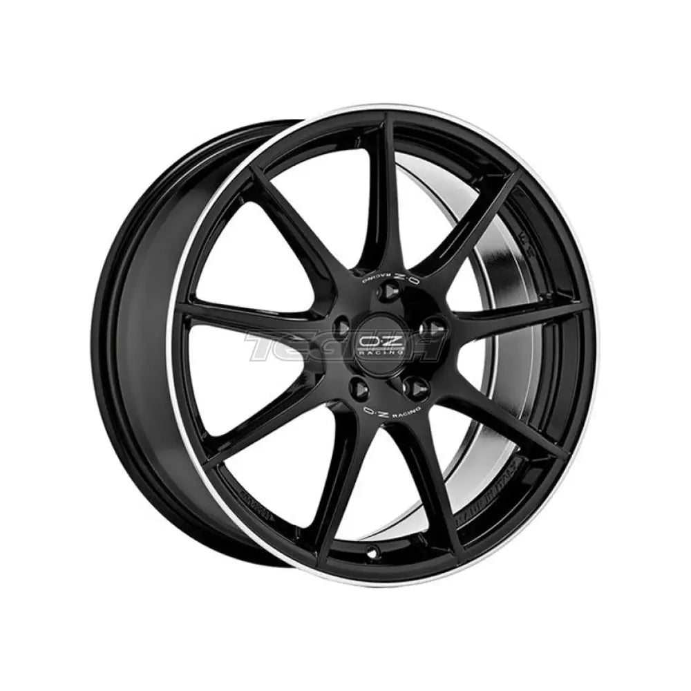 OZ Sport Veloce GT Alloy Wheel 18x8 ET45 5x108 Gloss Black Diamond Lip Silver Lettering 75mm CB