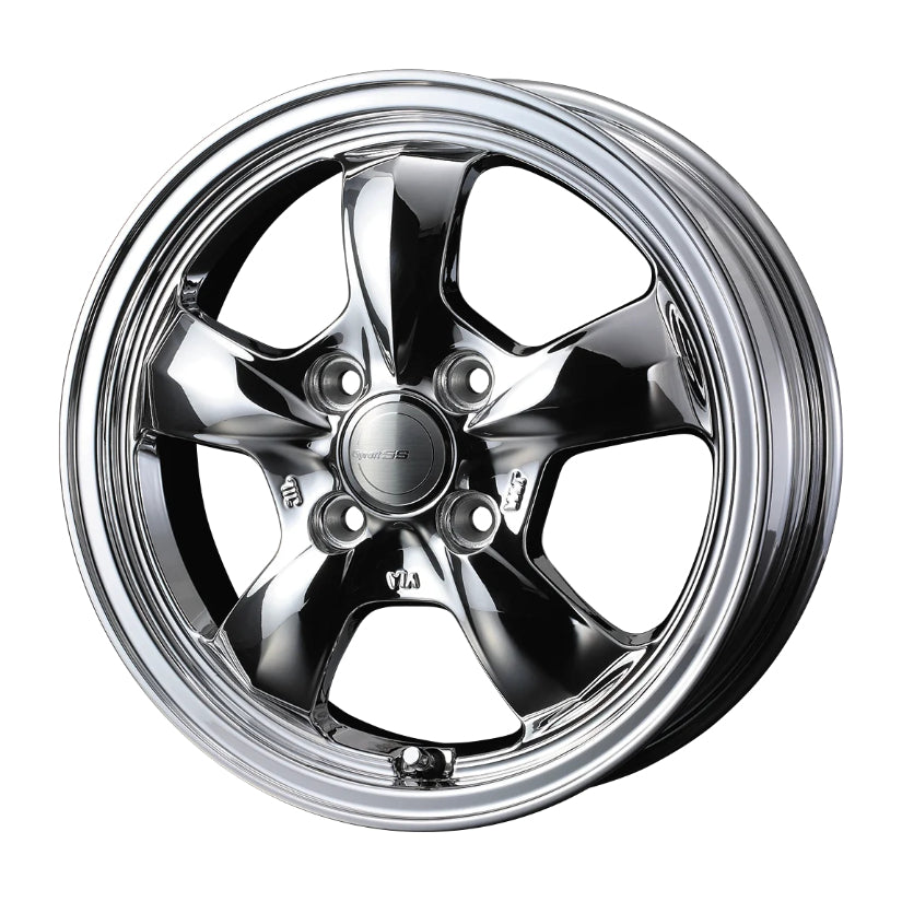 Gyraft 5S Alloy Wheel 14x4.5 ET45 4x100 Bright Sputtering 73mm CB