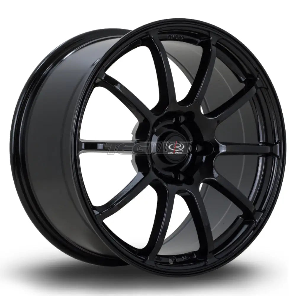 Rota Force2 Alloy Wheel 18x9 ET42 5x114 Black 73mm CB