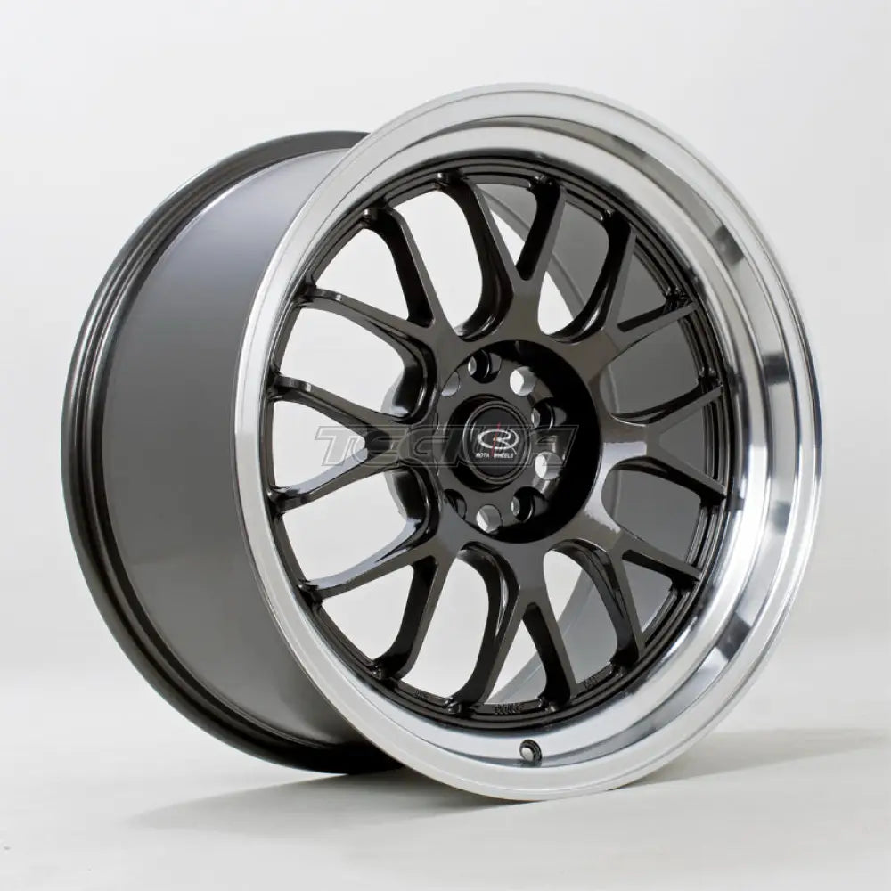 Rota MXR Alloy Wheel 18x9.5 ET38 5x100,5x114 Gunmetal Polished Lip 73mm CB