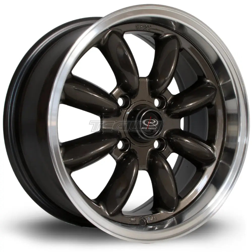 Rota RB Alloy Wheel 15x7 ET4 4x110 Gunmetal Polished Lip 73mm CB
