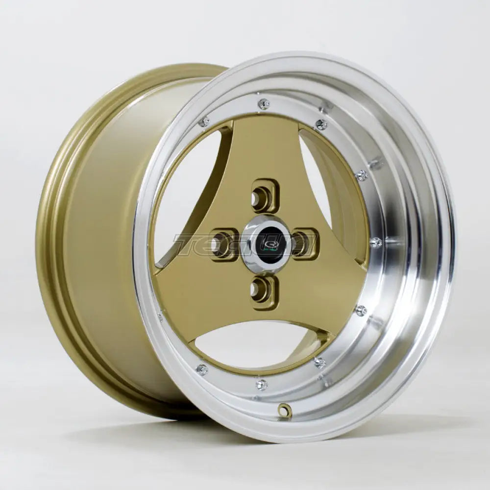 Rota Triad Alloy Wheel 15x8 ET0 4x100 Gold Polished Lip 67.1mm CB
