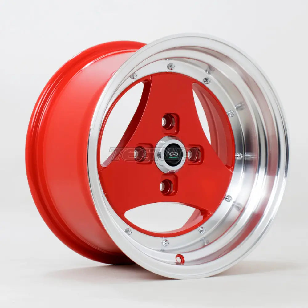 Rota Triad Alloy Wheel 15x8 ET0 4x100 Red Polished Lip 67.1mm CB