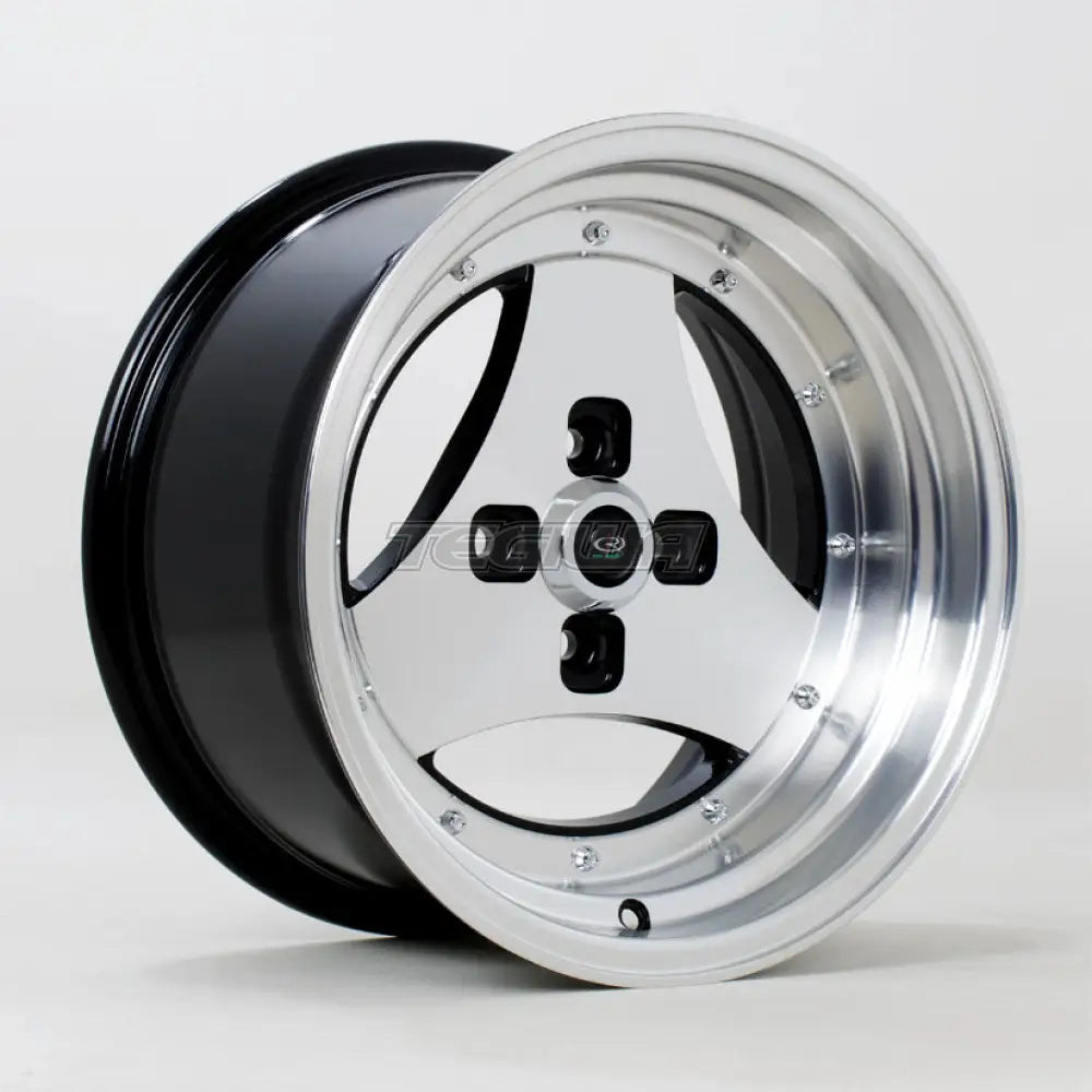 Rota Triad Alloy Wheel 15x8 ET0 4x114 Gloss Black Polished Face 73mm CB