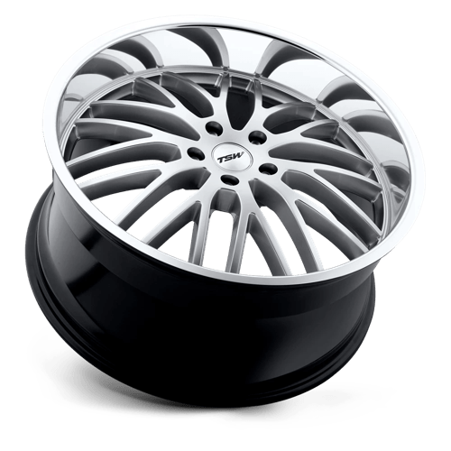 TSW SNETTERTON Alloy Wheel 18x8 ET40 5x110 Hyper Silver With Mirror Cut Lip 72.1mm CB