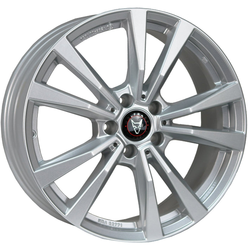 Wolfrace Eurosport TUV M12 Alloy Wheel 19x8 ET20 5x112 Polar Sillver 66.5mm CB