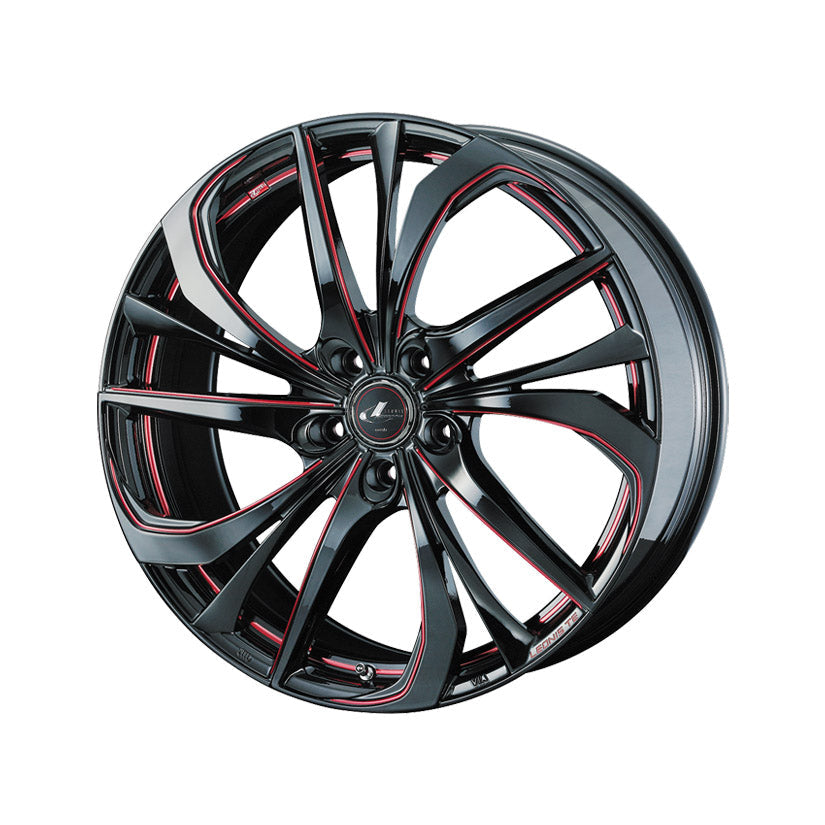 Leonis TE Alloy Wheel 17x6.5 5x114.3 ET53 BK/SC/RED 73mm CB