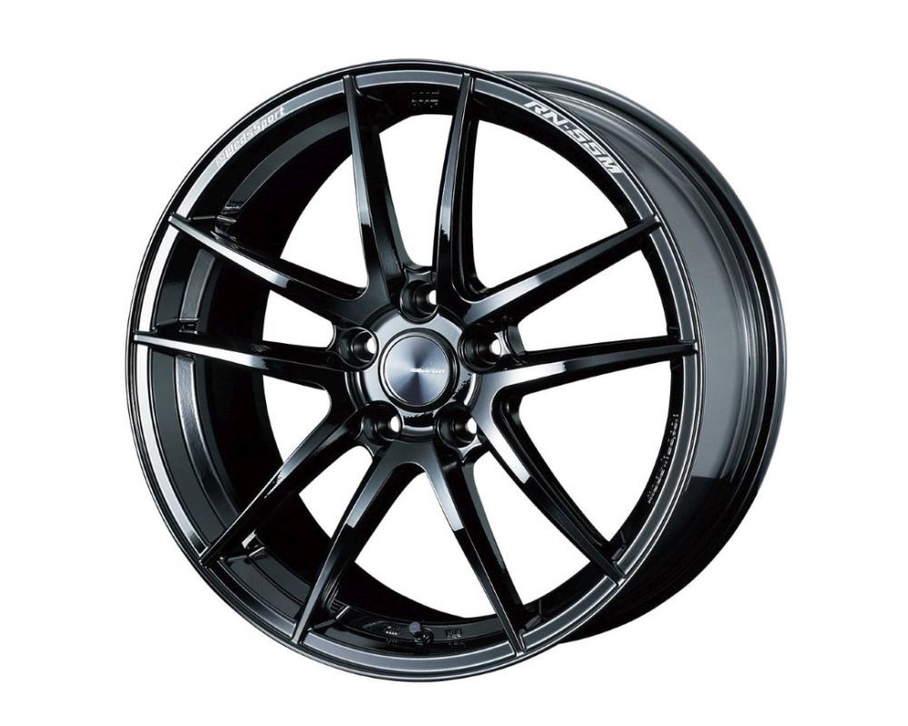 WedsSport RN-55M Alloy Wheel 19x9.5 5x114.3 ET48 Gloss Black 73mm CB