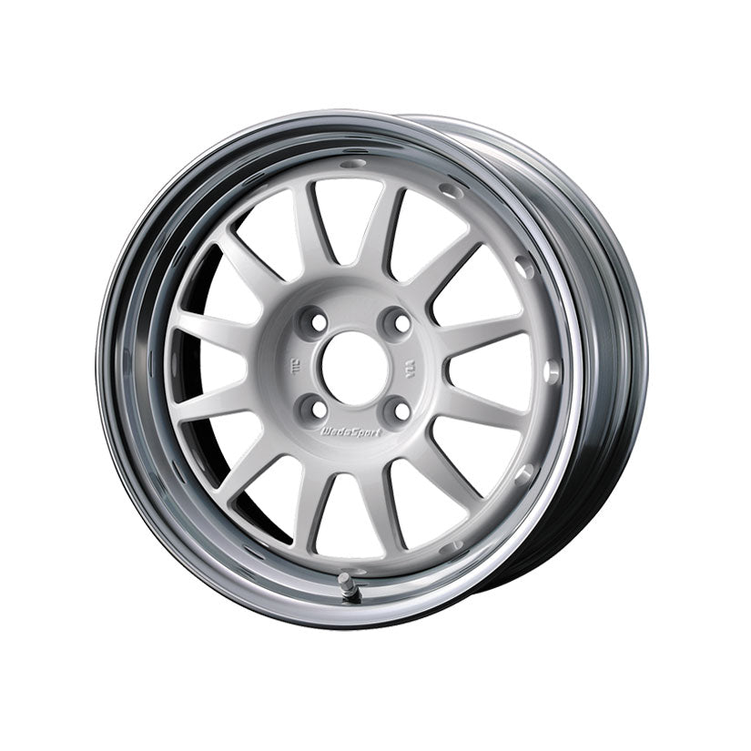 WedsSport Racing Alloy Wheel 15"x6.5" ET27-38 4x100 White 65mm CB