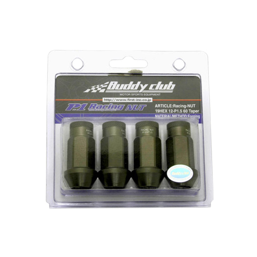 Buddy Club P1 Racing M12 Wheel Nuts (4 pack) 1.5mm Black